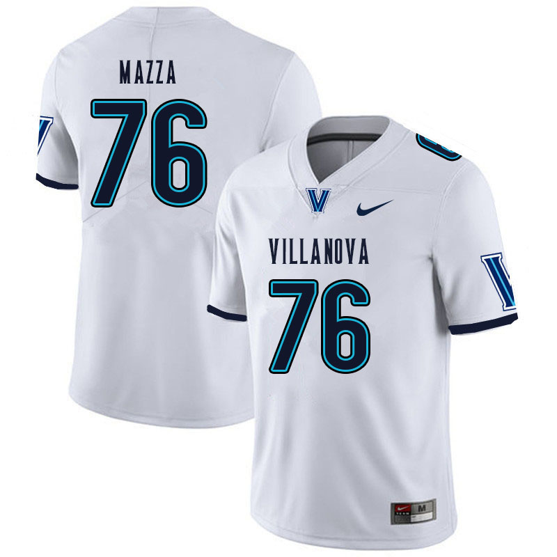 Men #76 Matthew Mazza Villanova Wildcats College Football Jerseys Sale-White - Click Image to Close